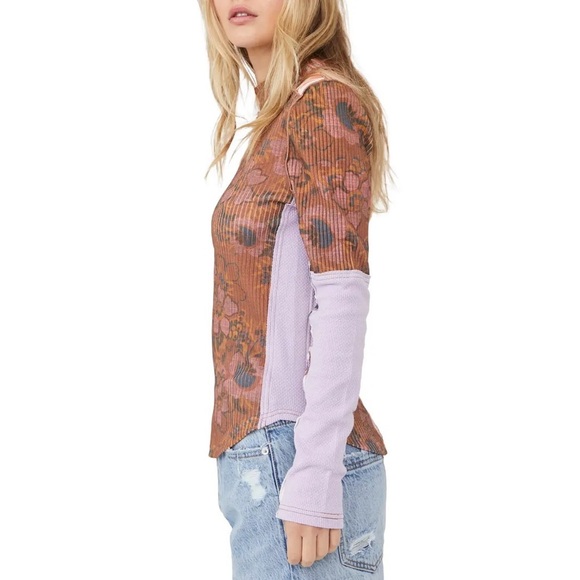 FREE PEOPLE Meadow Mix Top Rust Combo - Picture 3 of 5
